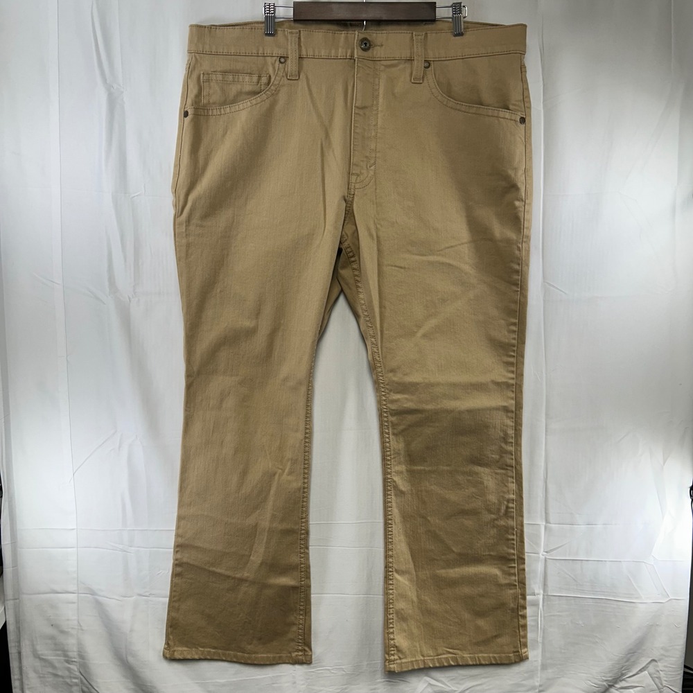Cody James Pants Mens 42x32 Tan Western Straight Leg Stretch Khaki Trousers